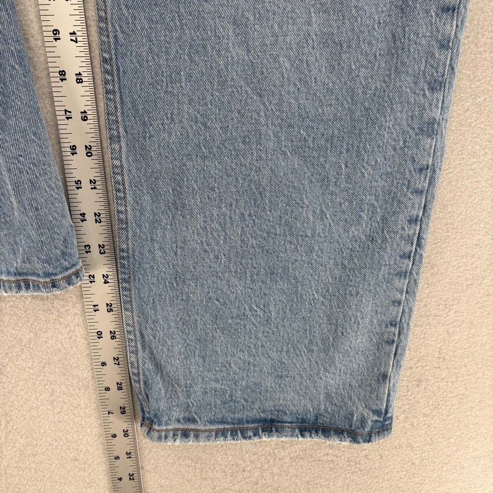 Abercrombie & Fitch 90s Baggy Straight Jeans Womens 10 Blue Low Rise Curve Love - Picture 8 of 12